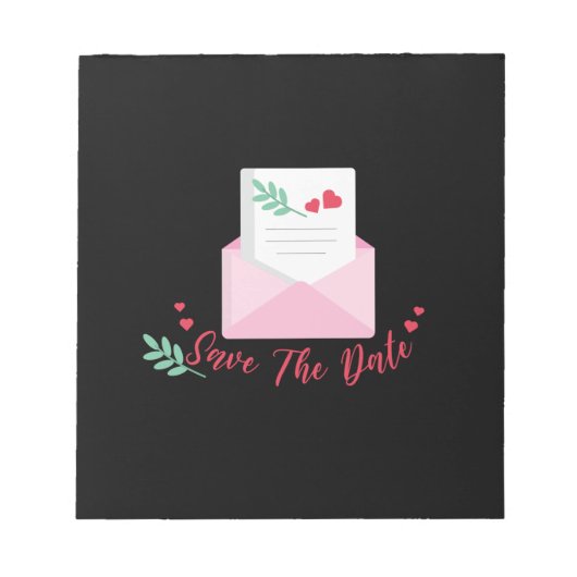 Hochzeit Save the Date Notizblock (Vorderseite)
