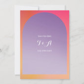 Hochzeit Save the Date Ombre Boho Bogen (Rückseite)