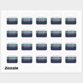 Hochzeit Save the Date Quadratischer Aufkleber (Blatt)