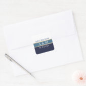 Hochzeit Save the Date Quadratischer Aufkleber (Umschlag)