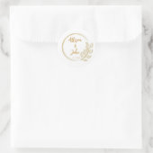 Hochzeit/Save the Date Runder Aufkleber (Tasche)