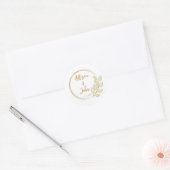 Hochzeit/Save the Date Runder Aufkleber (Umschlag)