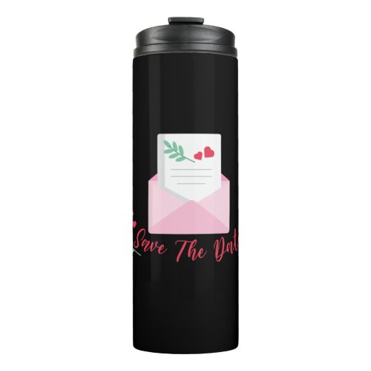 Hochzeit Save the Date Thermosbecher (Vorderseite)
