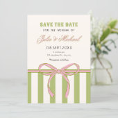 Hochzeit Schleife Save The Date (Stehend Vorderseite)