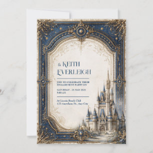 Hochzeit Schloss Navy Star Einladung