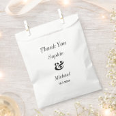 Hochzeit Schwarz-weiß Minimalistisch Geschenktütchen (Ausgeschnitten)