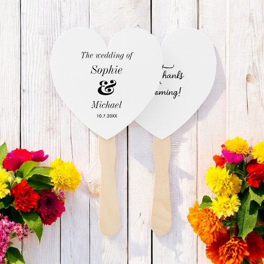 Hochzeit Schwarz-weiße Zeremonie Fans Fächer