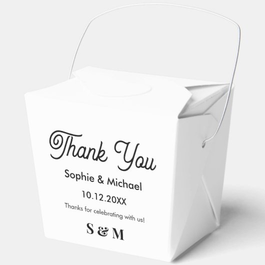 Hochzeit Schwarz-weißer Brautgarten Geschenkschachtel (Vorderseite)