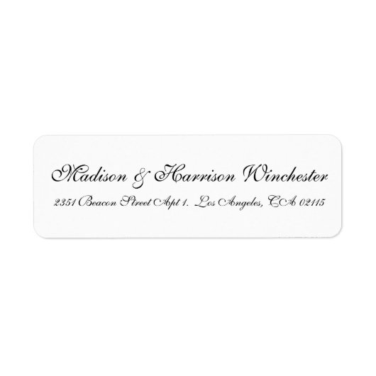 Hochzeit Schwarz-weißer Schriftzeichen (Vorne)