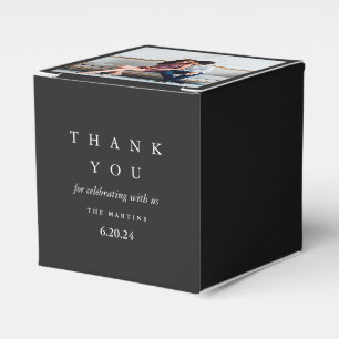 Hochzeit Schwarz-weißes Personalisiertes Foto Viel Geschenkschachtel