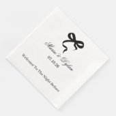 Hochzeit schwarze Bogen Papier Serviette (Ecke)