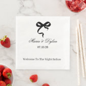 Hochzeit schwarze Bogen Papier Serviette (Beispiel)