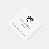 Hochzeit schwarze Bogen Papier Serviette (Ecke)