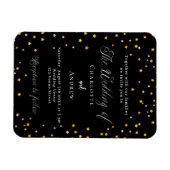 Hochzeit schwarzen goldenen Sterne elegante Drehbu Magnet (Horizontal)