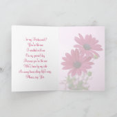 Hochzeit. Schwester. Bridesmaid-Karte. Daisy Blume Einladung (Innenseite)