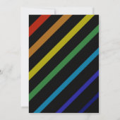 Hochzeit Schwuler Männer Eleganter Regenbogen Einladung (Rückseite)