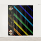 Hochzeit Schwuler Männer Regenbogen Gratulations F Wandteppich (Vorderseite)