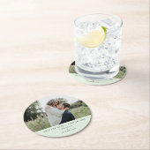 Hochzeit Sichern Sie das Date Foto einfache minima Runder Pappuntersetzer (Vor Ort)