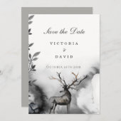 Hochzeit Sichern Sie das Datum, an dem das Woodlan Save The Date (Vorne/Hinten)