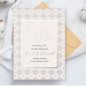 Hochzeit Sichern Sie das Datum Einladung mit Silbe