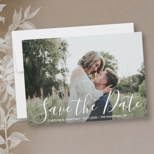 Hochzeit Sichern Sie das Datum Elegantes Silber & Save The Date