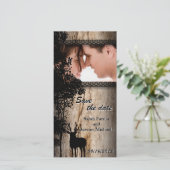 Hochzeit Sichern Sie das Datum Foto-Karte Rustikal Save The Date (Stehend Vorderseite)