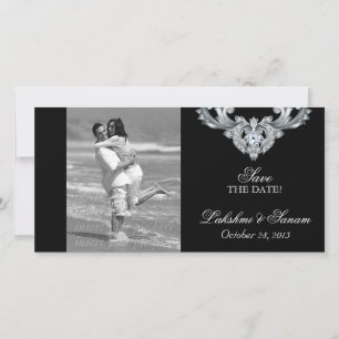 Hochzeit Sichern Sie das Datum Fotokarte Silber Ja Save The Date
