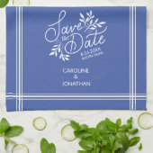 Hochzeit Sichern Sie das Datum Hand Drawn botanisc Geschirrtuch (Gefaltet)