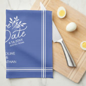 Hochzeit Sichern Sie das Datum Hand Drawn botanisc Geschirrtuch (Viertel Falte)