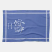 Hochzeit Sichern Sie das Datum Hand Drawn botanisc Geschirrtuch (Horizontal)
