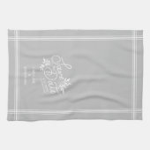 Hochzeit Sichern Sie das Datum Hand Drawn botanisc Geschirrtuch (Horizontal)