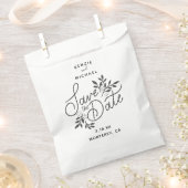 Hochzeit Sichern Sie das Datum Hand gezeichnet bot Geschenktütchen (Ausgeschnitten)