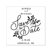 Hochzeit Sichern Sie das Datum Hübsche Hand gezeic Permastempel (Design)