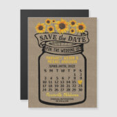 Hochzeit Sichern Sie das Datum Mason Jar Farm Apri Magneteinladung (Vorne/Hinten)
