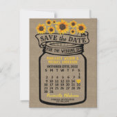 Hochzeit Sichern Sie das Datum Mason Jar Farm Okto Magneteinladung (Vorderseite)