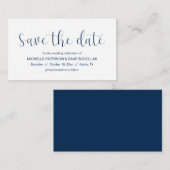 Hochzeit Sichern Sie das Datum Minimal Design, Nav Begleitkarte (Vorne/Hinten)