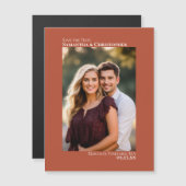 Hochzeit Sichern Sie das Datum vertikale Foto Terr Magneteinladung (Vorne/Hinten)