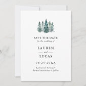 Hochzeit Sichern Sie das Datum Wasserfarbe Rustika Save The Date (Vorderseite)
