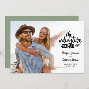 Hochzeit Sichern Sie das Foto 2 des Abenteuers Einladung