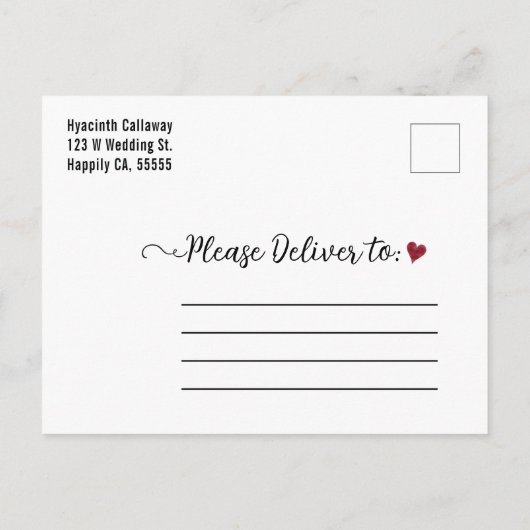 Hochzeit Sichern Sie den Termin Januar 2023 Kalend Einladungspostkarte (Rückseite)