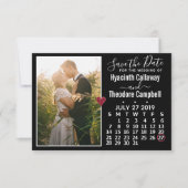 Hochzeit Sichern Sie den Termin Juli 2019 Kalender Save The Date (Vorderseite)