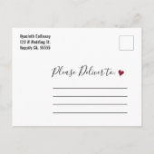 Hochzeit Sichern Sie den Termin Juni 2019 Kalender Einladungspostkarte (Rückseite)