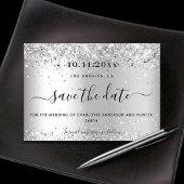 Hochzeit silber Konfetti elegant Save The Date