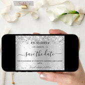 Hochzeit silber Konfetti elegant Save The Date