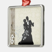 Hochzeit Silbernes Ornament (Links)