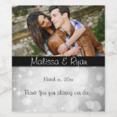 Hochzeit, Silver Bokeh, Custom, Weinetikett (Einzelnes Label)