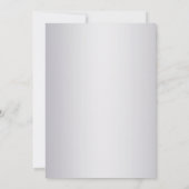 Hochzeit | Silver Violet Shimmer Strip Monogramm Einladung (Rückseite)