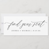 Hochzeit Sitzplan Finde deinen Sitzplatz Karte (Vorderseite)