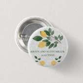 Hochzeit sizilianischer Zitronen Button (Vorne & Hinten)