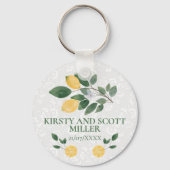 Hochzeit sizilianischer Zitronen Schlüsselanhänger (Vorderseite)